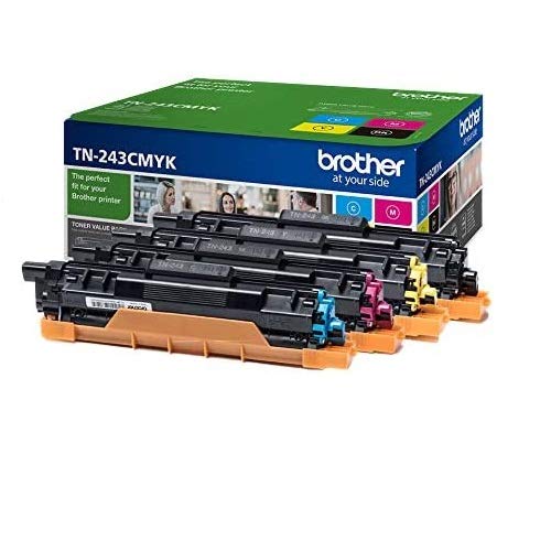Brother TN-243CMYK Original Tonerkartusche Druckt bis zu 1000 Seiten, cyan, magenta, gelb und schwarz, 1er Pack