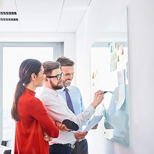 Floordirekt Präsentationsboard - Whiteboard - Magnettafel - Magnetboard lackiert oder Glas - magnetisch & beschreibbar - Schreibtafel Magnetwand Wandtafel (Glasboard Premiumweiß, 45 x 60 cm)