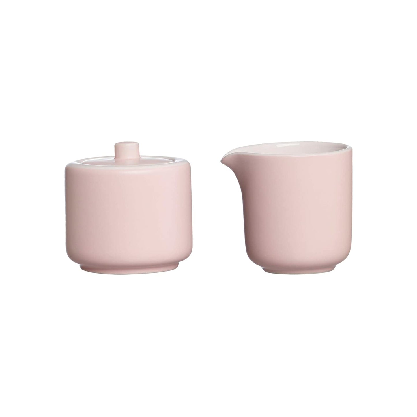 Ritzenhoff & Breker Milch- und Zuckerset Jasper, Rosa, Milchkännchen & Zuckerdose aus Keramik, Außenseiten mit Mattglasur und Soft-Touch-Haptik