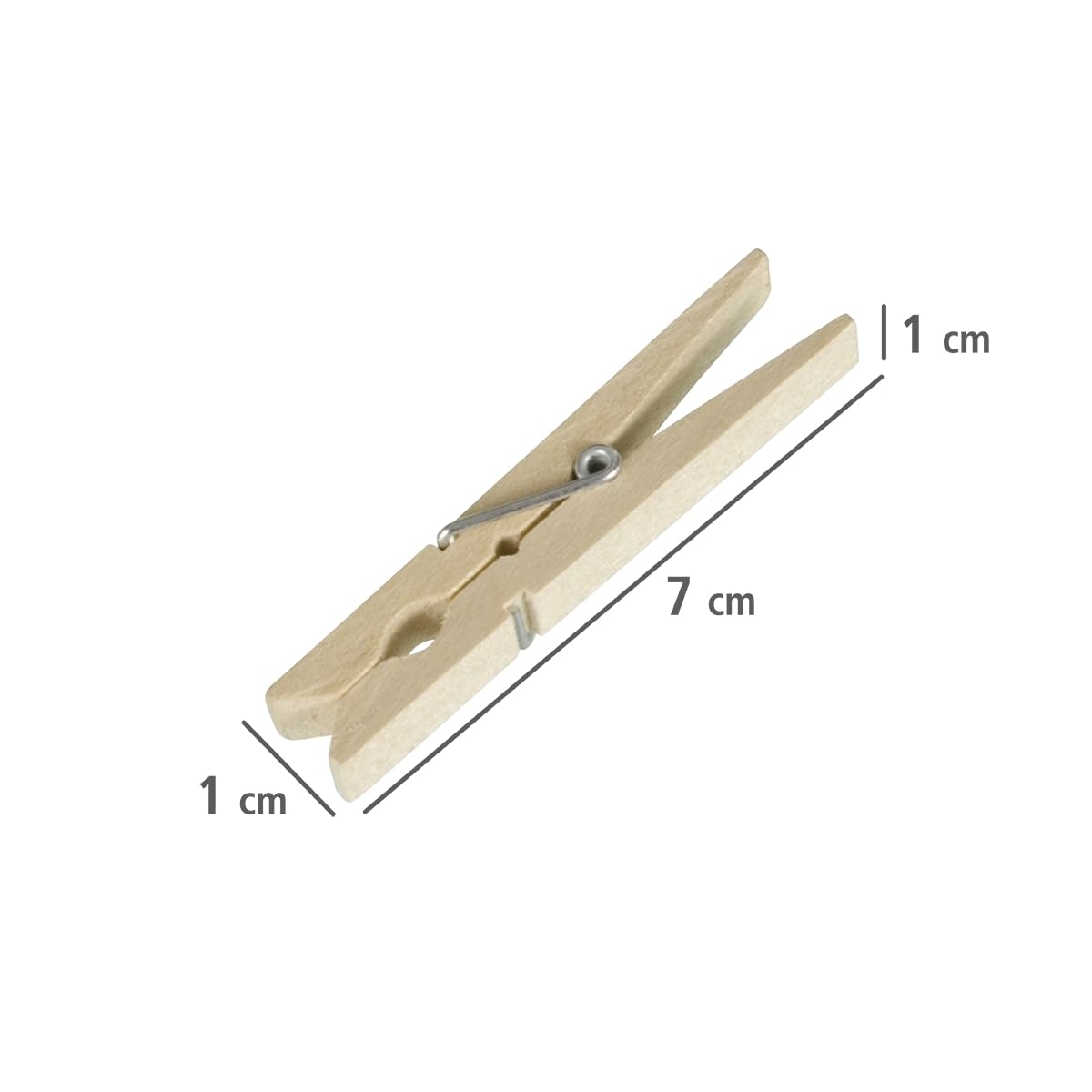 WENKO 50 Wäscheklammern aus FSC® zertifiziertem Holz, umweltfreundliche Holzklammern, Klammern zum Basteln und Dekorieren, je 7 cm, Natur