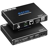 4K HDMI KVM Extender USB unkomprimiert 4K 60Hz HDR Single over Cat5e/6 bis zu 300 Fuß 3 Ports USB 2.