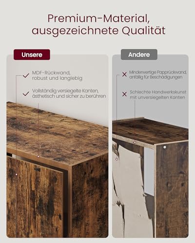 VASAGLE 6-stufiges Bücherregal, Vintagebraun