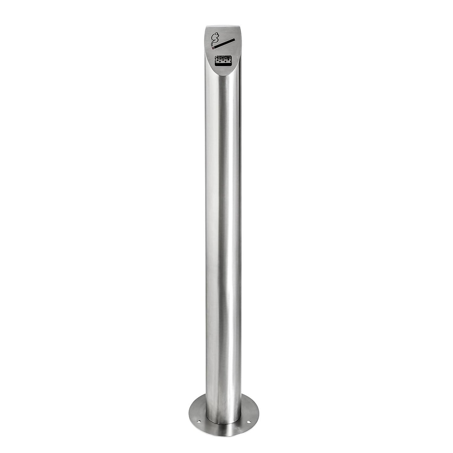 eurokraft | pro | Edelstahl-Standascher | Volumen 3,8 l | abschließbar