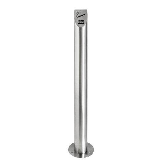 eurokraft | pro | Edelstahl-Standascher | Volumen 3,8 l | abschließbar