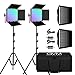 GVM 1200D RGB LED Videoleuchte mit Softbox, APP-Steuerung 3200K–5600K LED Videobeleuchtung, 360° Vol