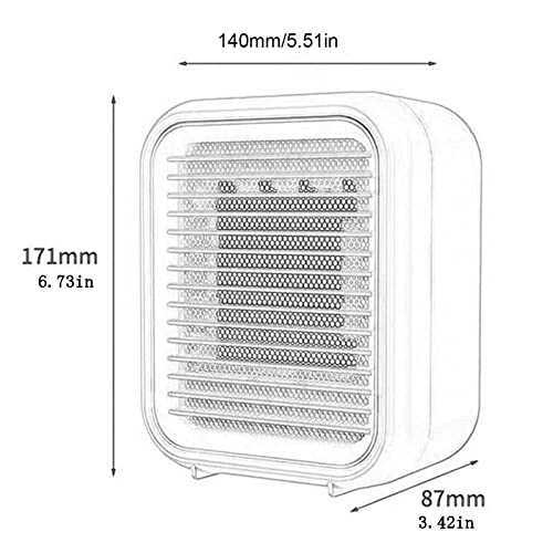 PBDEW Heizung/Heizkörper Winter Elektrische Heizung Ventilator Tragbare Raumheizungen Büro Schreibtisch Mini Warm Klimaanlage Praktische Heizung für Home Office Trag