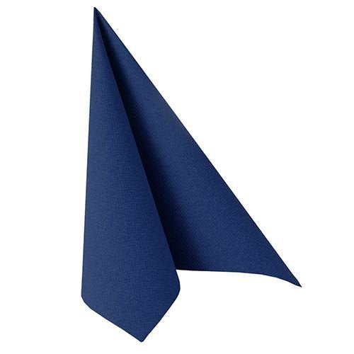 Papstar Servietten / Tissueservietten dunkelblau "Royal Collection" 40 x 40 cm, 1/4-Falz, gut geeignet für Haushalt, Gastronomie oder Partys, FSC-Zertifikat, #11605, 1 X 50er Pack