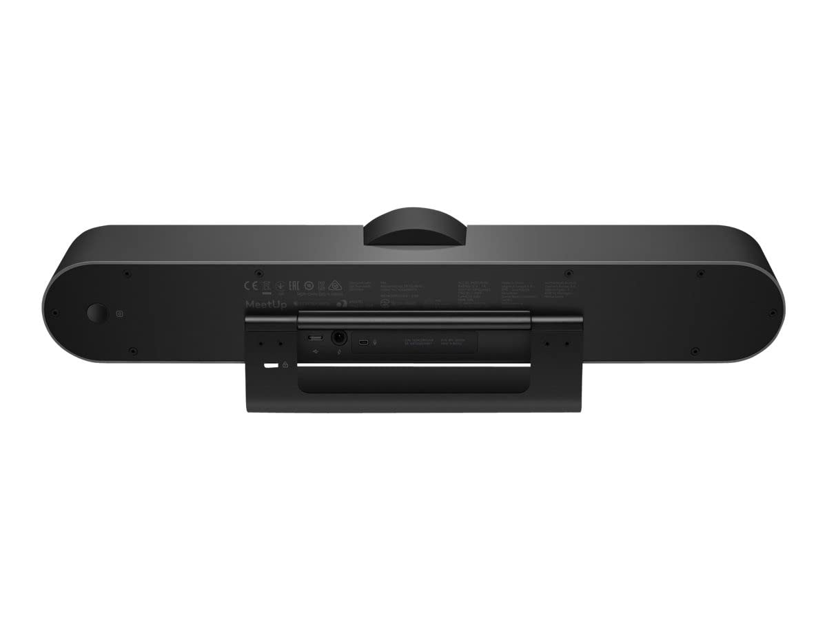 Logitech MEETUP Videokonferenz-Webcam, Ultra-HD 4K, 120° Blickfeld, Motorisierte Neigung, Integrierte Lautsprecher, Full Duplex & Advanced Beamforming Mikrofone, Für kleinere Meetingräume - Schwarz