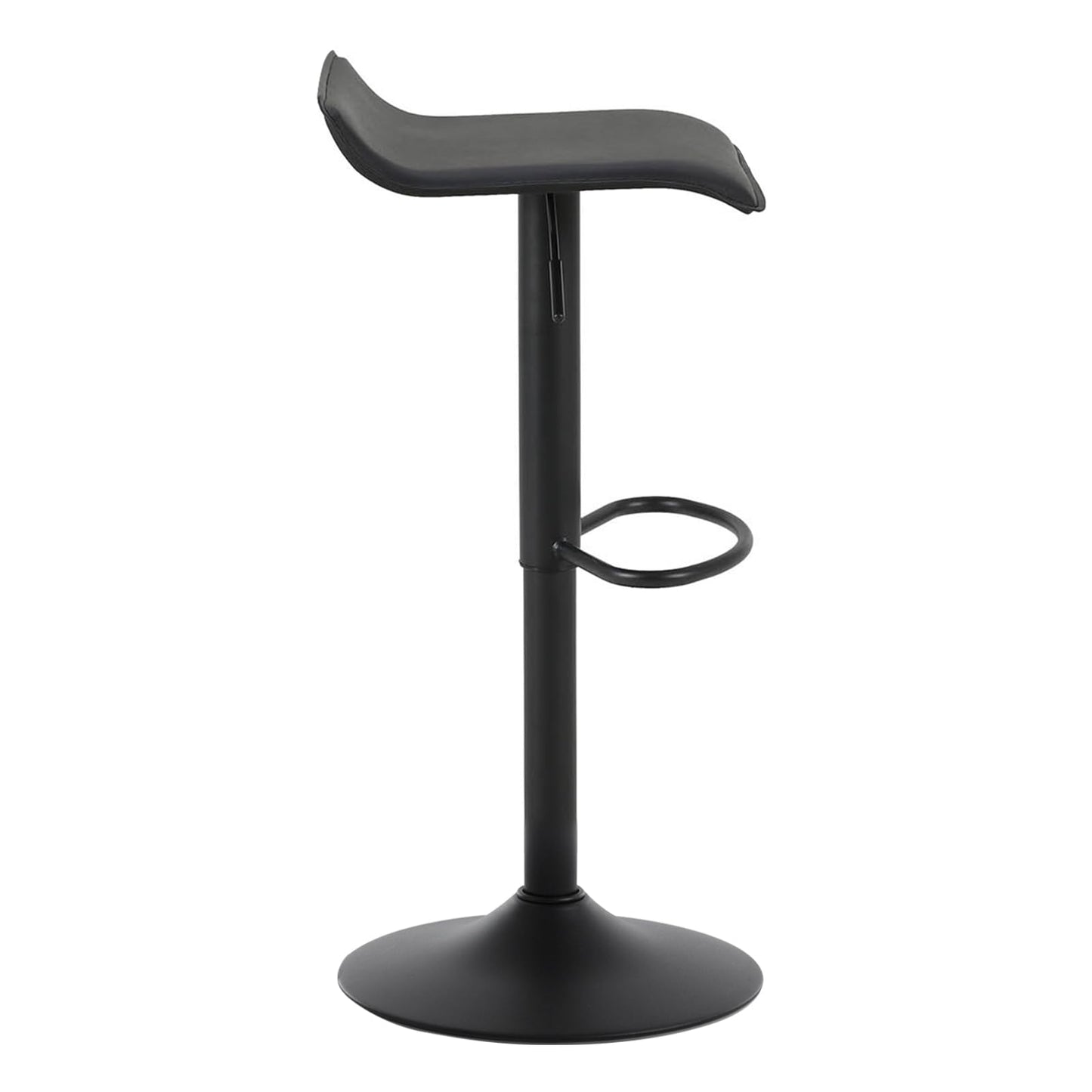 WOLTU Barhocker 2er Set Barstuhl Tresenhocker Bistrohocker Designer Hocker, höhenverstellbar drehbar, Kunstleder Stahl, Schwarz