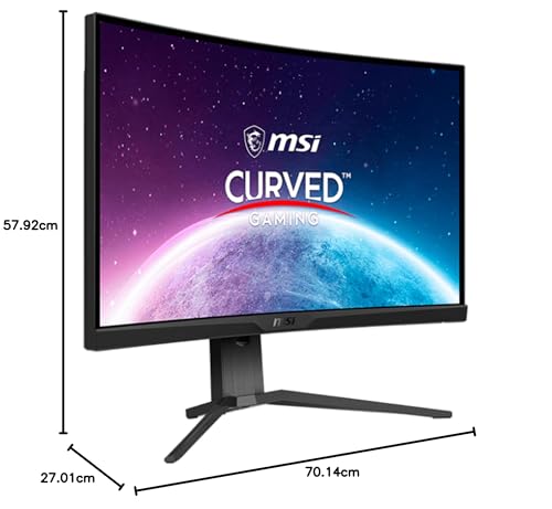 MSI MAG 325CQRXFDE 31,5 Zoll WQHD Curved Gaming Monitor - 1000R, 2560 x 1440 Rapid VA Panel, 240 Hz / 1ms, 115% sRGB, DisplayHDR 400, Adaptive Sync, Mystic Light - DP 1.4a, HDMI 2.0, USB Typ-C