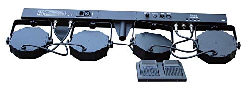 E-Lektron POWER-BAR 4-Fach LED Strahler Lichteffekt DMX inkl. Stativ/Tragetaschen/Fuß-Fernbedienung