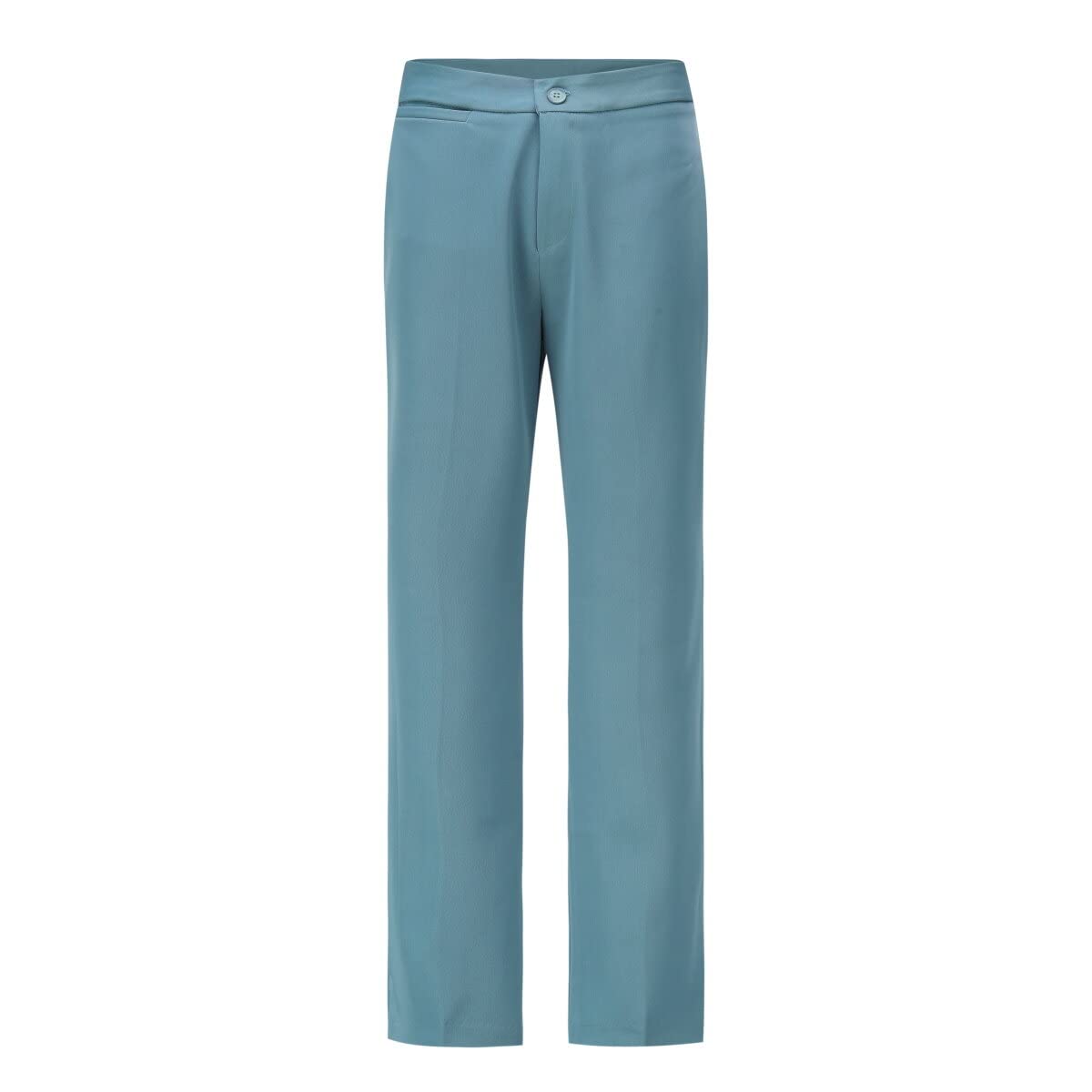 YYNUDA Hosenanzüge für Damen Fallendes Revers Zwei Einreiher Slim Elegant Taillierter Business Hosenanzug（Blau Grau L）