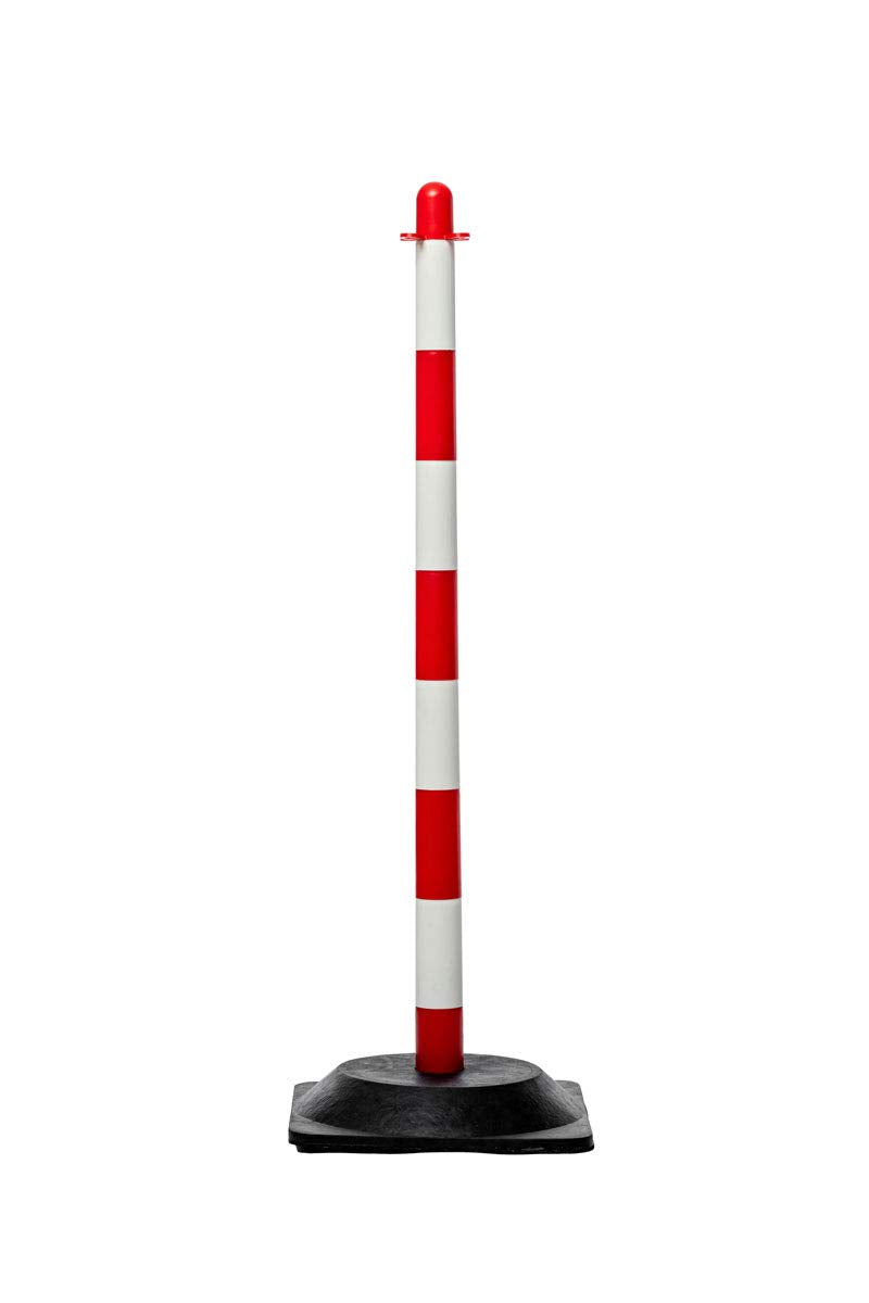 Flexibarrier Pfosten- & Kette Absperrset -Basic-, 8 Pfosten inkl. 15m Kunststoffkette (rot/weiß)