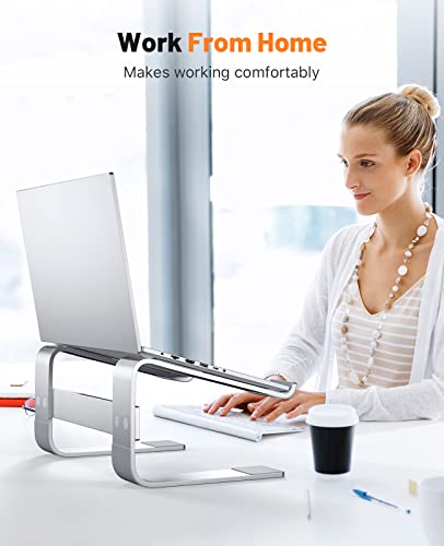 Soqool Laptop Ständer, Ergonomisch Laptop Halterung für 10-17 Zoll, Aluminium Laptop Stand für Schre