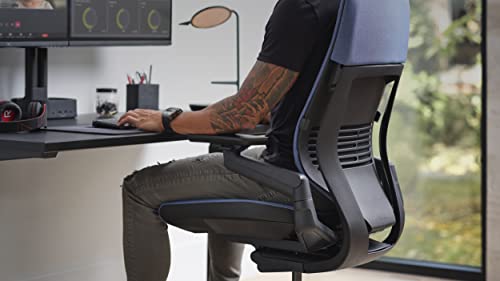 Steelcase Gesture Ergonomischer Bürostuhl mit 360° Armlehnen, 3D-Live Back Lumbalstütze, anpassbarer Kopfstütze Kaki