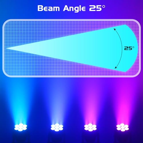 UKing 7X15W Mini Moving Head LED dmx512 RGBW Lichteffekte 5 Steuerungsmodus DJ Disco Licht mit Fernbedienung Strobe Beleuchtung Effekt für Party Disco Ballsaal Stab Stadium Club