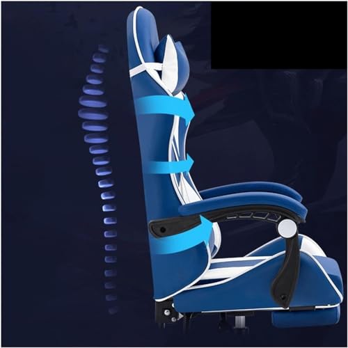 GYQTGBNH Computerstuhl, Verstellbarer, drehbarer Gaming- und Bürocomputerstuhl, verstellbare Rückenlehne, Stoffbezug (Farbe: Nylonfüße) (Nylonfüße 01)