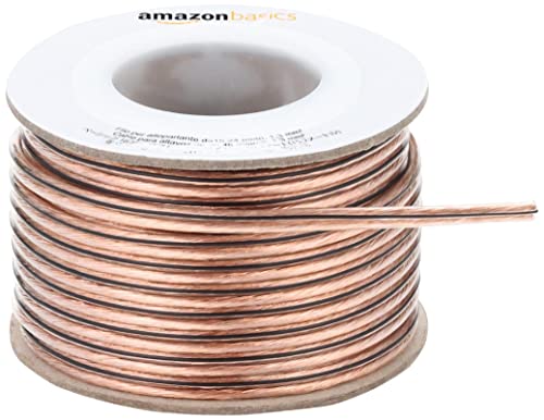 Amazon Basics 16-Gauge Speaker Wire - 15,24 m(50 ft), Transparent