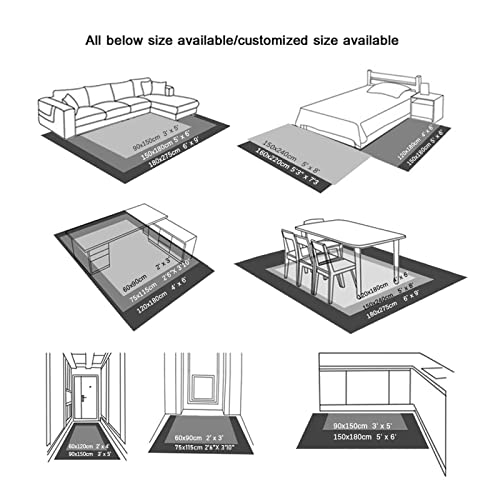 UERWOWELL Cremefarbener Blumenteppich Mid-Century Ästhetischer Teppich Boho Salbei Grüner Teppich für Schlafzimmer rutschfeste Maschinenwäsche Home Office Teppiche Dekor 140x220cm