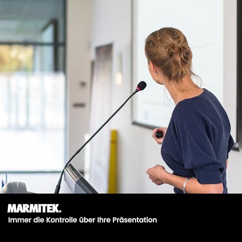 Kabelloser Presenter mit digitalem Laserpointer - Marmitek WPR-400 Präsentationsfernbedienung, Air-M