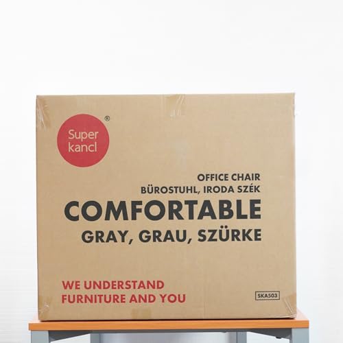 Superkancl ergonomischer Bürostuhl Comfortable mit klappbaren Armlehnen, Grau