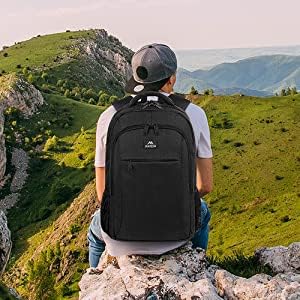 MATEIN Rucksack Herren, Groß Laptop Rucksack 17,3 Zoll Schulrucksack Laptoptasche mit USB Ladeanschluss Anti Diebstahl Business Arbeit Reisen Rucksack Teenager Notebook College Tech Damen, Schwarz