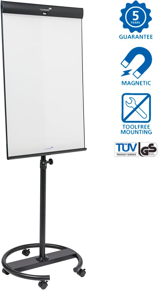 Legamaster 7-153600 Universal Flipchart Triangle Rundfuß, schwarz
