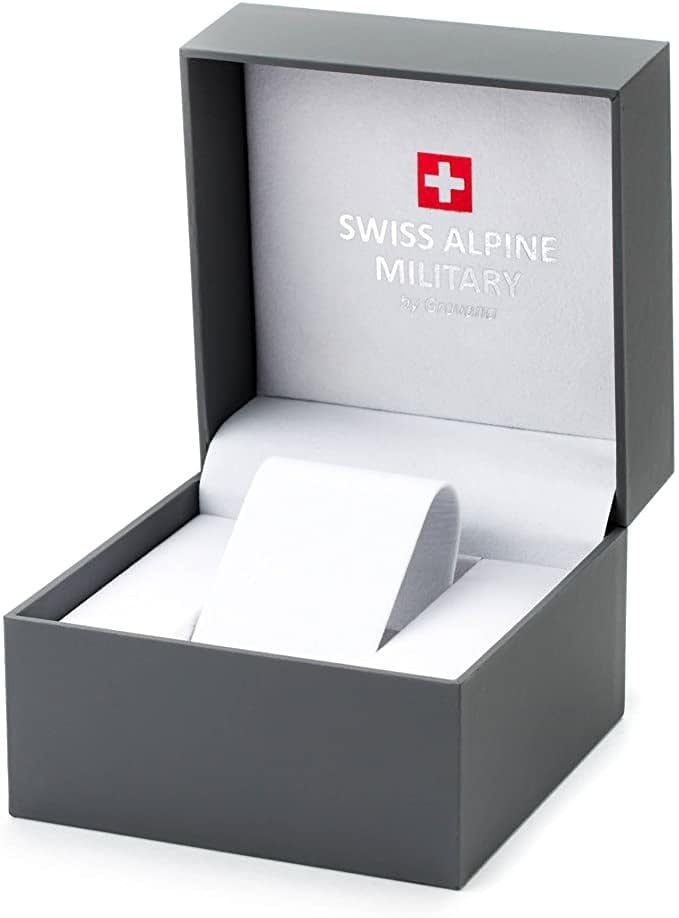 Swiss Alpine Military Herren Uhr Chronograph Analog Quarz 7078.9537SAM Leder