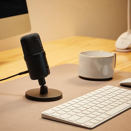 Amazon Basics Mini-USB-Kondensatormikrofon für Streaming, Gaming, Podcasting, mit Cardioid-Tonabnehmer, 5.8 x 3.4 inches, schwarz