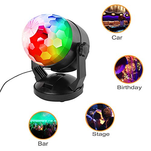 CATPOWER 2er-Pack Batteriebetrieben Discokugel Partylicht mit Fernbedienung, musikgesteuert, tragbar für draußen und drinnen, USB-Stecker, DJ Licht, Party Gadgets, Discolicht, Stroboskop-Bühnenlicht