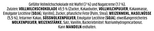 Ferrero Duplo Einzelriegel 40er-Pack, Knuspriger Klassiker mit Nugatcreme und Waffel in Vollmilchschokolade (40 x 18,2 g)