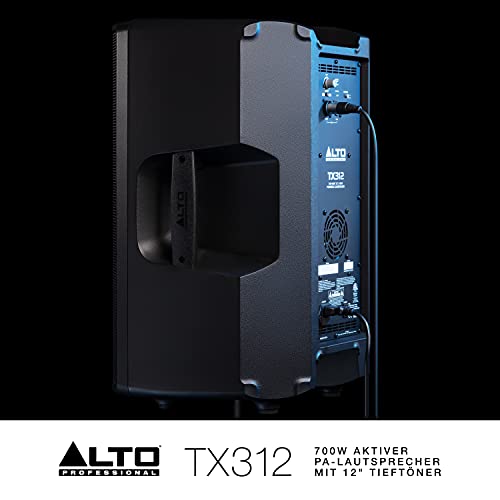 Alto Professional TX312 – 700 Watt 12-Zoll 2-Wege aktiver PA-Lautsprecher mit Signal-Limiting und schaltbarem Mikrofon/Line-Preamp und XLR In/Out