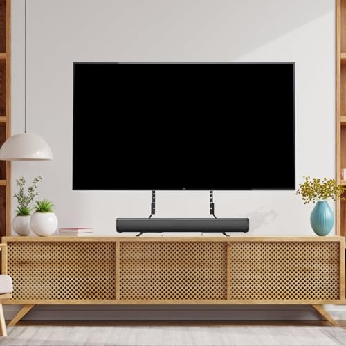 Amazon Basics Universal-TV-Ständer für LCD-/LED-/Plasma-Fernseher, 55,9 cm - 195,6 cm (22 - 77 Zoll), höhenverstellbar, kompatibel mit Soundbars, Traglast bis zu 36 kg, max. VESA 800 x 400 mm, Schwarz