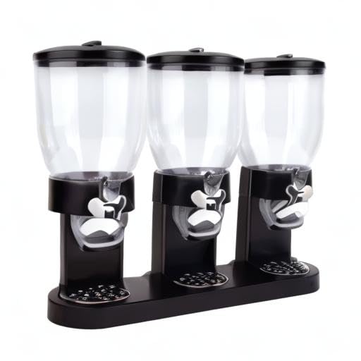 Sinceroduct Triple Food Dispenser Cereal Containers Storage Dispenser Food Storage Container Cereal Dispenser