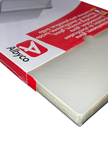 Albyco - Laminierfolien A4 Qualität 160 Mikron (2x80 Mikron) - 100 Stück - Folien A4 Glänzend, Laminiertaschen - Laminierfolie - Transparent