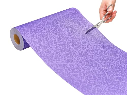 GRUBly Tischläufer Tischband LILA / VIOLETT Ornament, Luxus AIRLAID, 30cm x 20m, Tischdekoration für Hochzeit, Geburtstag, Jubiläum, Party