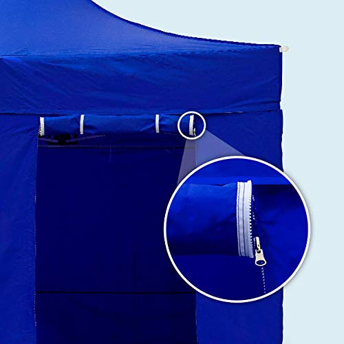 Vispronet Profi Faltpavillon Basic 3x3 m in Grün, Stahl-Scherengitter, 4 Seitenteile - Davon 1 Wand mit Tür & Fenster (weitere Farben & Größen)