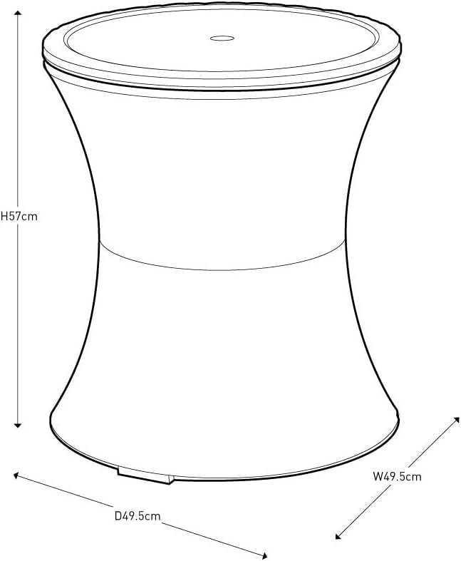 Keter Pacific Cool Bar, 3-in-1 Cocktailtisch, Couchtisch und Outdoor Eiskühler in Rattanoptik, UV-geschützt und wetterfest, braun, Kühlbox 30l Volumen