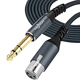 Twozoh Geflochtenes 6,35 mm auf XLR Mikrofonkabel