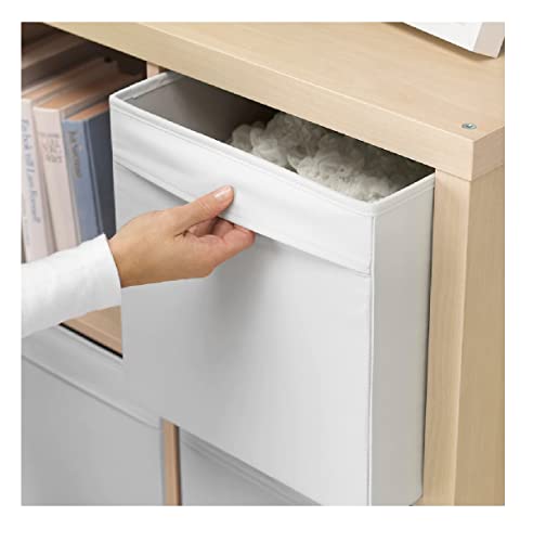 4x Drona Aufbewahrungsbox Regale Organizer Samtstoffbox weiß 33x38x33cm