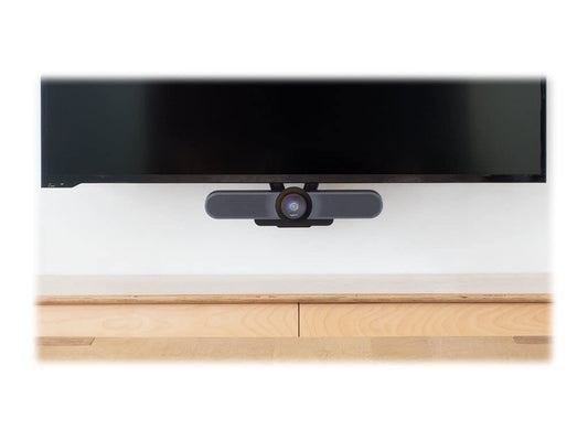 Logitech MEETUP Videokonferenz-Webcam, Ultra-HD 4K, 120° Blickfeld, Motorisierte Neigung, Integrierte Lautsprecher, Full Duplex & Advanced Beamforming Mikrofone, Für kleinere Meetingräume - Schwarz