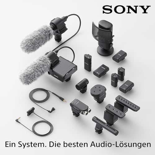 Sony ECM-M1, Kabelloses Shotgun Mikrofon, 8 Audioaufnahme-Modi, Kompakt & Leicht, Ideal für Kameras, Vlogs, Content Kreation, Musik, Streaming