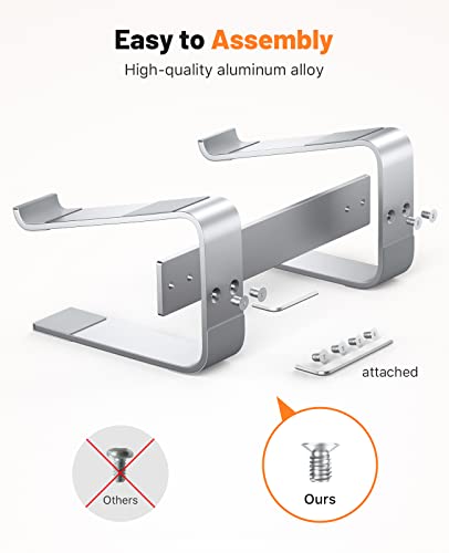Soqool Laptop Ständer, Ergonomisch Laptop Halterung für 10-17 Zoll, Aluminium Laptop Stand für Schre