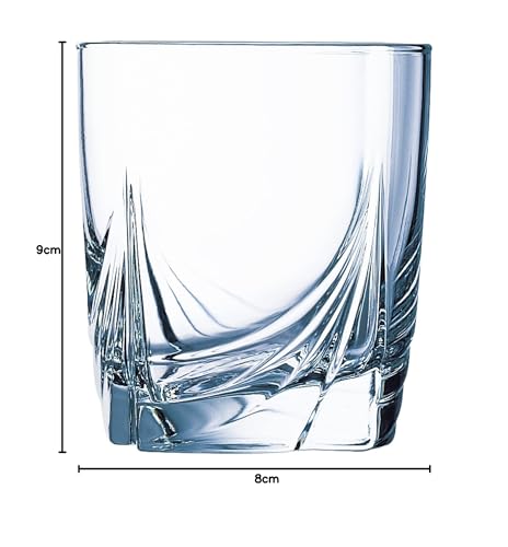 Dajar 6 Niedrigen Trinkgläser Ascot 300 ml Luminarc, Glas, Transparent, 6 Stück (1er Pack), 6 33768