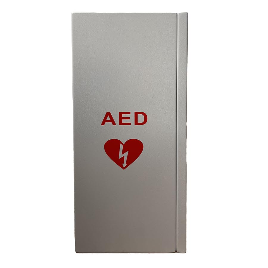 ISOP AED-Defibrillator-Aufbewahrungsschrank | Wandmontierte Erste-Hilfe-Box | AED-Alarmkasten aus Stahl, passend für die meisten AED-Modelle, für Zuhause, Büro, Pflegeheim, Bus