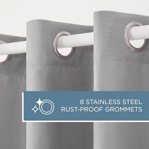 TOWN & COUNTRY BASICS Exclusive Home Vorhänge, Polyester, 1 Paar, Polyester, Wolkengrau, 54x108