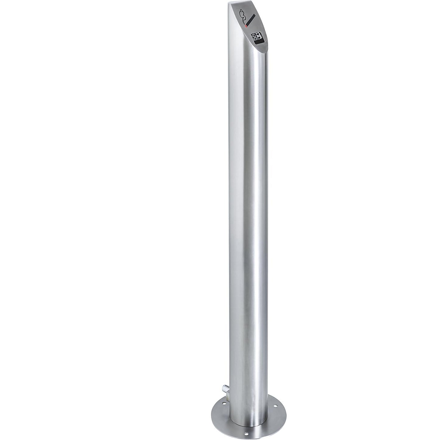 eurokraft | pro | Edelstahl-Standascher | Volumen 3,8 l | abschließbar