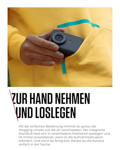 Canon PowerShot V10 Vlogging Starter Kit Kompaktkamera - Digitalkamera (Weitwinkel Objektiv, 4k Kamera Videokamera, klappbares Touch-Display, Stereo-Mikrofon, Stativ, Streaming, Content Creation)