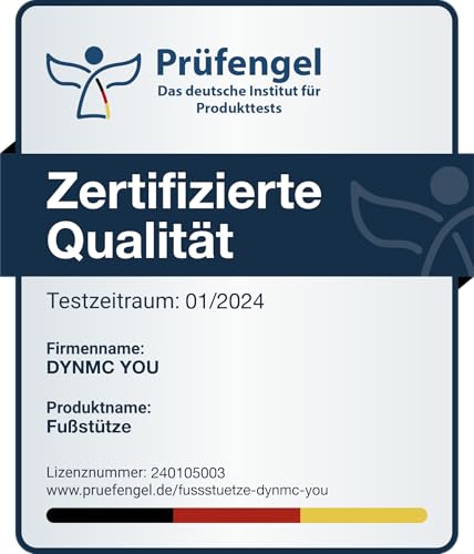 Fußstütze Schreibtisch - [TEST SEHR GUT] - Fußablage Schreibtisch Ultimativer Komfort, Bessere Haltung im Home-Office mit Physiotherapeuten Entwickelt - Fußhocker Schreibtisch OEKO TEX Zertifiziert