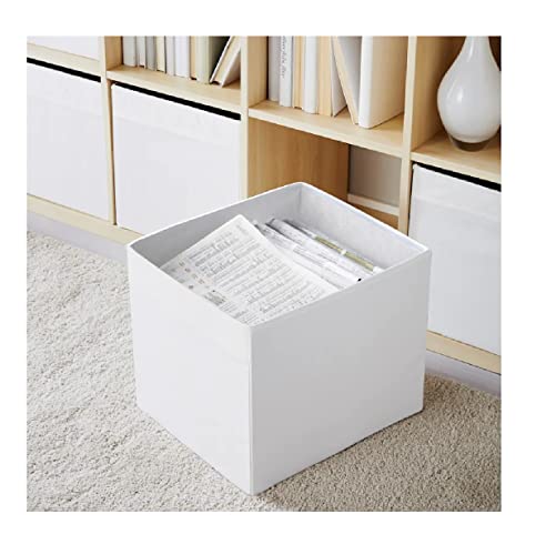 4x Drona Aufbewahrungsbox Regale Organizer Samtstoffbox weiß 33x38x33cm